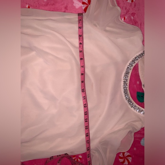 Cream Blouse with stone accent shoulder out style - Picture 12 of 14